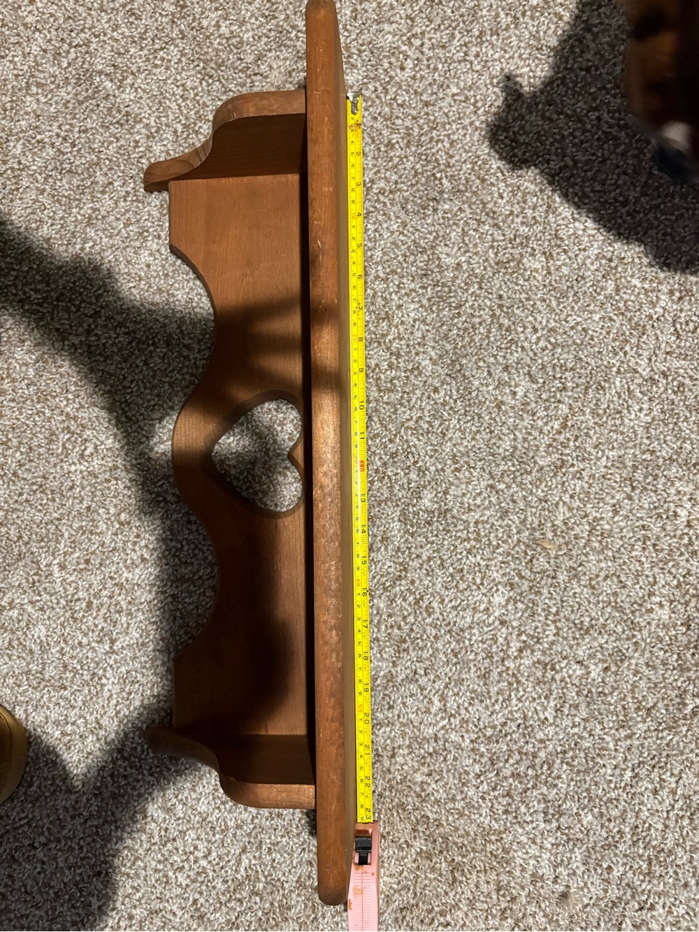 Antique Heart Cutout Wall Shelf - Picture 2 of 2